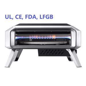 Four à <span class=keywords><strong>pizza</strong></span> rotatif automatique au gaz GPL <span class=keywords><strong>Pizza</strong></span> King homologué CE, 16 pouces, en acier inoxydable, sur pieds, pour extérieur et hôtels - Product Image 1