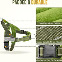 Harnais pour chien de grande taille Winners-RM réglable en nylon solide avec bande réfléchissante et fermeture à boucle pour chien d'assistance