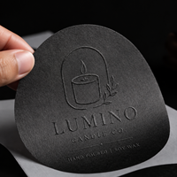 Impression d'étiquettes personnalisées avec logo en relief, autocollant en feuille d'or, papier texturé, autocollant adhésif avec logo de marque