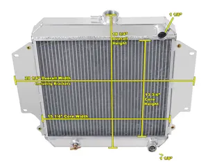 Radiador de aluminio pulido para SUZUKI SAMURAI 1986-88 1.3L