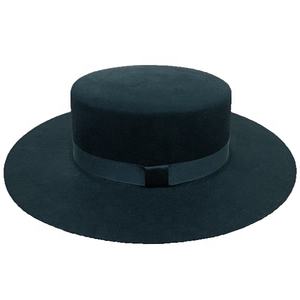 Chapeau de marin rouge à large bord plat de luxe en feutre de laine australienne 100% fait main de qualité supérieure personnalisé en gros dans le style <span class=keywords><strong>Porkpie</strong></span> - Product Image 2