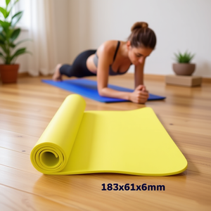 Tapete de Yoga Amarillo de EVA de 173x61x6mm, Accesorio de Ejercicio de Alta Calidad - Product Image 3