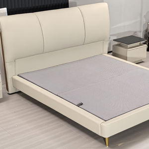 Мягкие кровати из массива дерева с обивкой, современные кровати размера «king-size» с местом для хранения, роскошные раскладные кровати для гостиной - Product Image 2