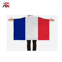 Cape drapeau Haïti personnalisée avec logo, en polyester 90x150cm, pour supporters de football