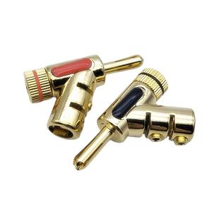 Prise banane autobloquante plaquée or, câble de haut-parleur plaqué cuivre type pistolet, câble de haut-parleur, connecteur banane, prise type pistolet 4MM - Product Image 2