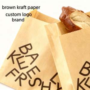 Sac en papier SOS personnalisé avec logo, résistant à la graisse, recyclé, blanc, kraft, pour emporter, faire des courses, livrer, emballer des repas, du pain - Product Image 4