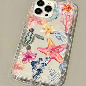 Custodia per telefono con animali blu oceano per iPhone 17 16 15 14 Pro 13 12 11 Max Plus 7 8 Plus XR X XS <span class=keywords><strong>SE</strong></span> <span class=keywords><strong>2020</strong></span> <span class=keywords><strong>Cover</strong></span> morbida antiurto - Product Image 2