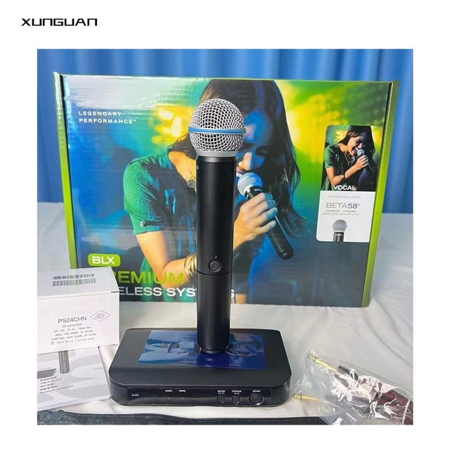 BLX4 True Diversity Professional Conference UHF Wireless Microphone 1CH Headset Lavalier Microfone for KTV Show Church Speech