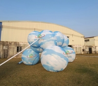 Pavillon gonflable personnalisé pour exposition d'art, ballon nuage géant gonflable, impression numérique, certifié CE/TUV, personnalisable