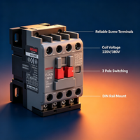 Contacteur magnétique AC Delixi CJX2s 25, 220V, triphasé, modulaire, type air, pour machine CNC, montage sur rail DIN