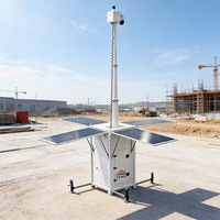 Torre de Seguridad para Obras de Construcción con Panel Solar Monocristalino de 4*350W, Mástil de 6m, Inversor de 1000W y Diseño Impermeable
