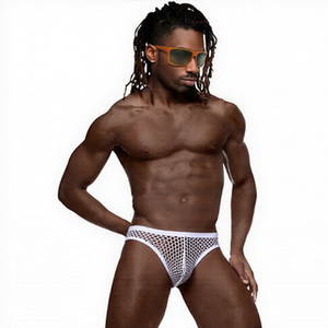 Culotte sexy transparente grande taille basse pour hommes slip en maille respirante pour la tentation sous-vêtements confortables - Product Image 1