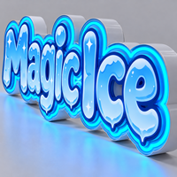 Enseigne néon LED personnalisée pour Gelateria, crèmerie, magasin de glaces, devanture de magasin, panneau d'affichage LED pour vitrine