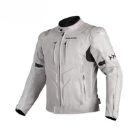 Veste de moto en tissu Oxford 600D respirant avec coque renforcée en TPU, protections en mousse EVA amovibles, manches longues, été