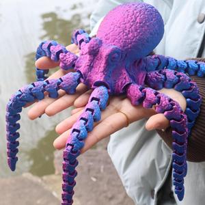 Jouet pieuvre articulé imprimé en 3D SDK27, figurine créative anti-stress pour décoration de bureau, cadeau pour enfants et adultes, jouets imprimés en 3D - Product Image 1