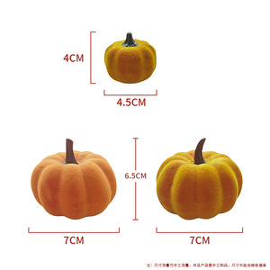 Plante artificielle réaliste transfrontalière en mousse floquée de couleur vert citrouille, simulation pour décoration murale d'Halloween, photographie et fête - Product Image 4