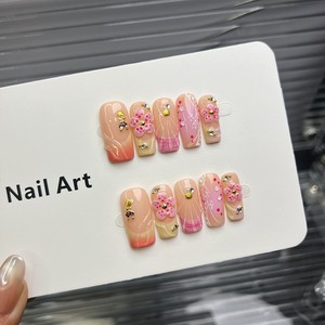 Lot de 10 faux ongles 3D sculptés à la main, effet gel, luxe, vente en gros, glamour, pour <span class=keywords><strong>manucure</strong></span> - Product Image 2