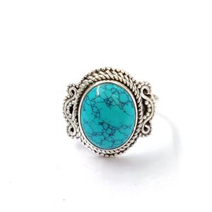 แหวนเทอร์ควอยซ์ เงินแท้ 925 แหวนพลอยเทอร์ควอยซ์ งานแฮนด์เมด คอลเลคชั่นแหวนสวยๆ เครื่องประดับเงิน ราคาขายส่ง - Product Image 2