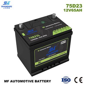แบตเตอรี่รถยนต์ Shangwei รุ่น 75D23 12V 65Ah สำหรับรถยนต์ฮอนด้า ซีวิค นิสสัน โร้ก มาสด้า - Product Image 3