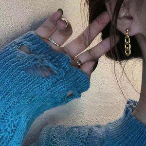 80-150 pièces de chaque kg, vente au poids, influenceur en ligne, populaire, élégant, clous d'oreille de haute qualité pour femmes, mélange de bijoux en vrac et aléatoire - Product Image 4