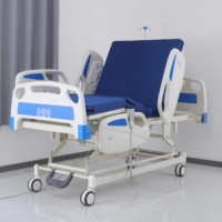 Lit d'hôpital électrique Lekang à 5 fonctions - Réglage complet, acier laminé à froid, certifié CE pour les soins aux patients dans les maisons de retraite et les cliniques