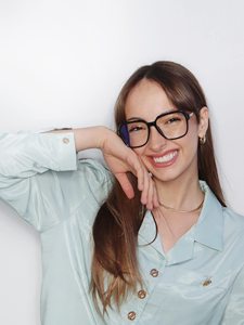 Visoone ánh sáng màu xanh Chặn kính với Chic vuông TR90 khung và kim loại đền cho phụ nữ người đàn ông Remy - Product Image 4