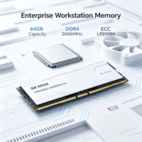 Mémoire RAM serveur originale SK Hynix HMAA8GL7AMR4N-UH 64 Go DDR4 2666 MHz LRDIMM 4DRx4 PC4-21300 ECC 288 broches