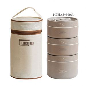 Office Workers Students 304 Stainless Steel Plastic <b>Insulated</b> Waterproof Laser Engraved Logo Food Sealed Portable Meal <b>Lunch</b> <b>Box</b> - Product Image 3