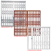 Barras de Seguridad Retráctiles Plegables para Ventanas, Puertas de Seguridad de Aluminio, Ventanas Antirrobo