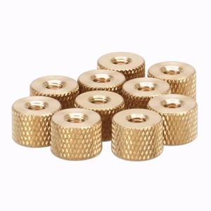 Tuercas de inserción moleteadas de latón personalizables, no estándar, rosca M3, niqueladas, para minería y cuidado de la salud - Product Image 1