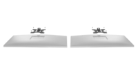 Support de moniteur double avec support de moniteur vertical et bras articulés Support d'écran d'ordinateur pour 2 écrans Bras de moniteur