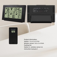 Station météo avec 3 capteurs Thermomètre sans fil Hygromètre Réveil numérique Radio électronique Station météo intelligente