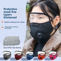 Masque de sport d'extérieur pour la course à pied et le vélo électrique ; Masque anti-poussière, anti-vent, anti-smog avec valve respirante en tissu imperméable