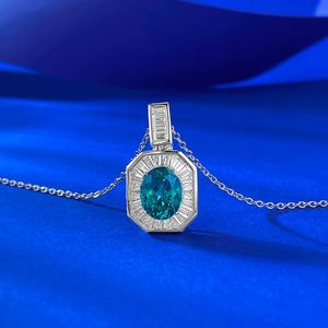 S925 Plata <span class=keywords><strong>Parra</strong></span> Verde Colgante Mujer Luz Lujo Individual Cadena de clavícula de gama alta - Product Image 4