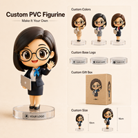 Base de table en PVC écologique personnalisée OEM, figurine mascotte d'entreprise, décoration de bureau avec logo personnalisé, promotion de marque, cadeaux clients