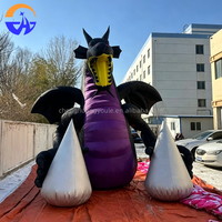 Modèle de mascotte gonflable publicitaire personnalisé en forme de dragon, grand format, en tissu Oxford, avec souffleur, durable, facile à installer, alimenté par prise électrique