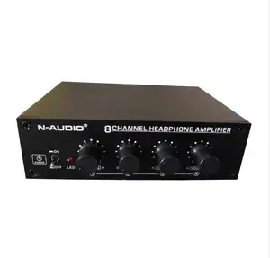 Amplificador de auriculares profesional de 8 canales, 2 uds.