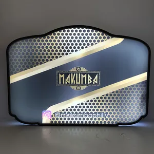 factory direct sale Gold border mesh inlaid characters and sign bottle display for party