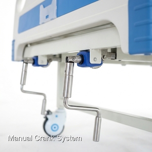 Lit médical semi-électrique Keling Medical combinant des ajustements manuels avec des sections motorisées de la tête et des genoux - Product Image 5
