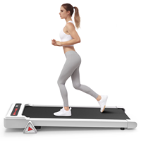 Tapis de marche 2-en-1 avec écran LED, léger et portable, tapis de course électrique pour la maison et le bureau, avec surveillance de la course et moteur 2,25 CV