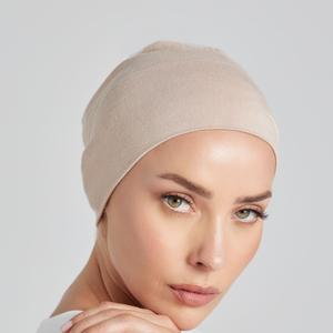 หมวกคลุมผมมุสลิมแบบคลาสสิก สีพื้น ปรับแต่งได้ ระบายอากาศดี นุ่ม ยืดหยุ่น สวมใส่สบายสำหรับผู้หญิง - Product Image 1