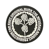 Patch en caoutchouc personnalisé OEM avec logo floral en forme de cœur, à crochets et boucles, thermocollant, 3D 2D, en PVC souple gaufré pour chapeau