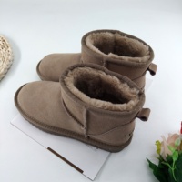 Sepatu Bot Kulit Domba Sepatu Bot Pria Sepatu Bot Salju Kulit Produk Baru Sepatu Musim Dingin Cokelat Bernapas untuk Wanita Sepatu Bot & Bootie Kasmir TPR