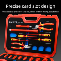 WEIDA OEM 25PCS 1000V VDE IEC 60900 Certifié – Kit d'outils d'entretien isolés avec cliquet, pinces, tournevis et douilles