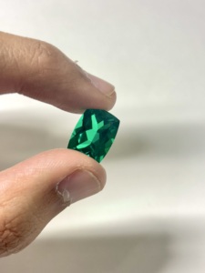 Esmeralda Colombiana Cultivada en Laboratorio, Corte Cojín, Piedras Preciosas Sueltas, Proceso Hidrotermal para Joyería, Certificado IGI, 12x16mm - Product Image 5