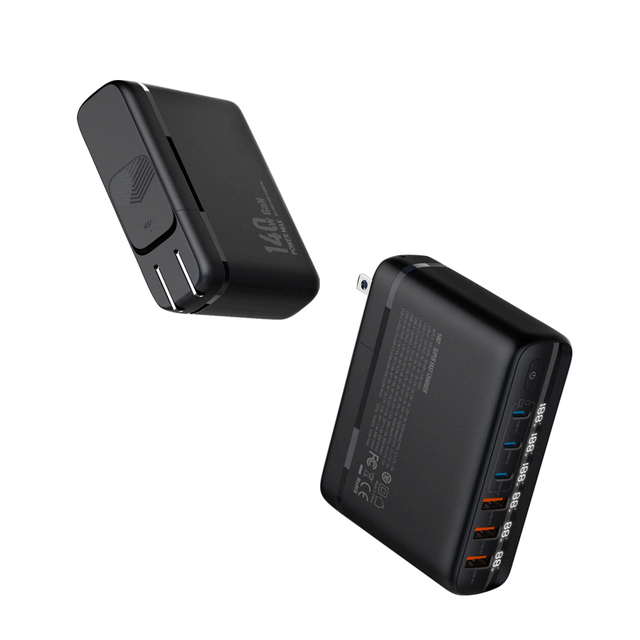 140W GaN Tech PD Charger Station 140W PD3.0 100W 30W PD3.0 QC30W Fast Charger for MacBook Pro for iPad for Mobile Phone