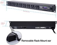 Pknight CP0802 Secuenciador de Energía Programable de 8 Salidas DMX512 RDM RS485 20A, Paquete de Relés Inteligentes OLED 90-240V para Iluminación de Escenario, 1 Año de Garantía