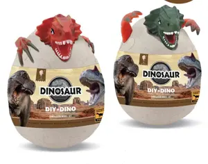 Sains pendidikan anak, Set telur dinosaurus terpisah, rumah bermain simulasi dunia dinosaurus DIY mainan pendidikan