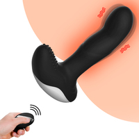 Vibrateur anal télécommandé à 7 fréquences, chauffant, pour massage de la prostate, en silicone et ABS, jouet sexuel très vendu