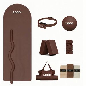 Accessoires de fitness personnalisés avec logo d'usine : Bande de résistance en tissu extensible, Cercle magique, Bloc de yoga, Anneau de Pilates, Barre de gym, Haltère - Product Image 1